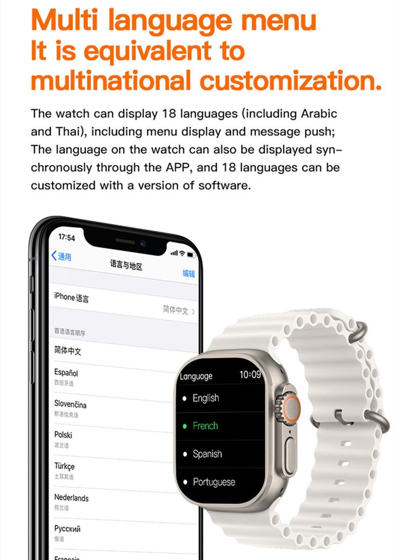 T900 Ultra Smart Watch 2 Watchbands Bluetooth Calls Wireless Charger Mens Watch Women Sport Fitness Smartwatch for Apple Xiaomi Android Phone