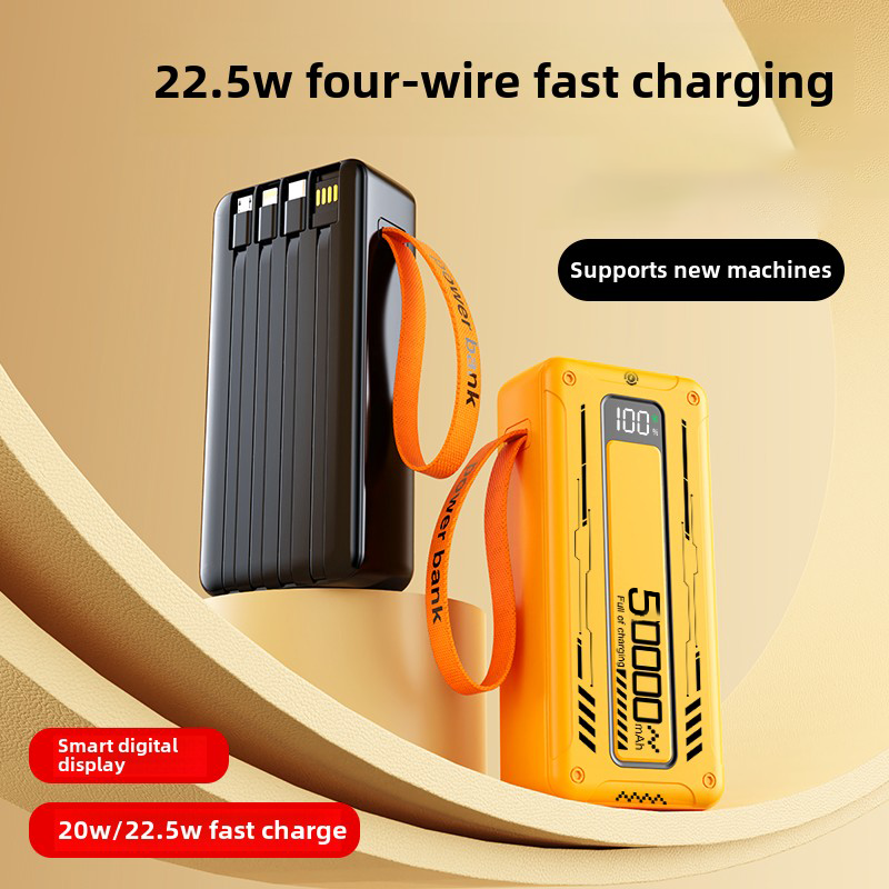 RichRipple Power Banks 50000mah 22.5W Fast Charging Power Bank charge station ExterBattery USB Large Capacity Portable for all Phones Black 50000mah powerbank