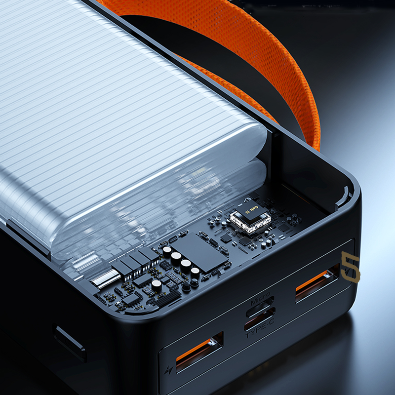 RichRipple Power Banks 50000mah 22.5W Fast Charging Power Bank charge station ExterBattery USB Large Capacity Portable for all Phones Black 50000mah powerbank