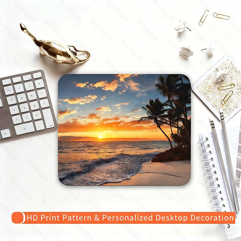 RichRipple HD Mouse Pad Small Office Computer Desk Mat Table Keyboard Mouse Pad Laptop Cushion Non-slip