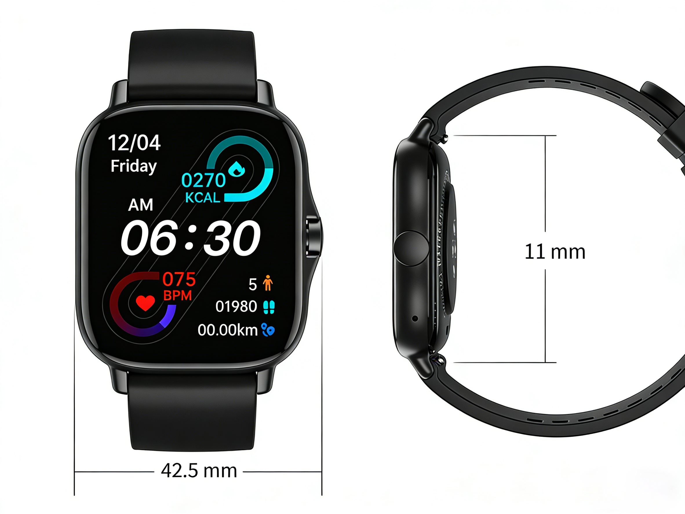 RichRipple AS1 2.0 inch Smart Watch 6 in 1 Set of Fine Luxury Gift Gold Bangle and Stone 2.01-Inch Bluetooth Call Mobile Fitness Smart Watch Women Gift