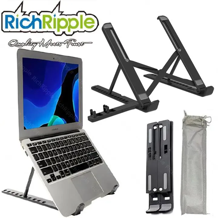 RichRipple Portable Laptop Stand 10 Position Foldable ABS Plastic Notebook Stand Support Adjustable Laptop Holder for Macbook Computer Accessories
