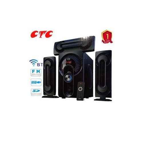 CTC 3.1CH Speaker System Woofer Subwoofer Multimedia 20000W PMPO Black
