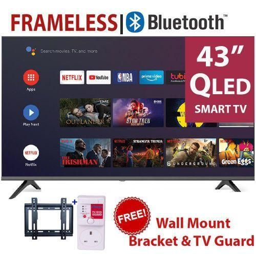 Vitron 43INCHES QLED TV FHD SMART ANDROID TV, ICAST,NETFLIX ,YOUTUBE TELEVISION INBUILT DECODER , WIFI, APP STORE 1GB-RAM 8GB-ROM 2*USB PORTS