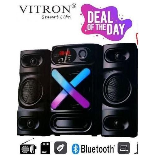 Vitron V510 2.1 Multimedia Speaker System Fm/bt/usb Speaker System Home Theater Woofer Super Bass Surround powerful bass
