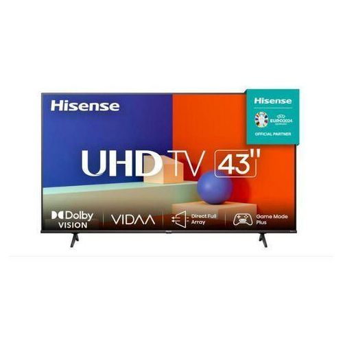 Hisense 43" Inch SMART TV, A6 Series, 43A6, UHD 4K, FRAMELESS Smart TV-NETFLIX,YOUTUBE,PRIMEVIDEO,NATURAL COLOR ENHNANCER-BLUETOOTH CONNECTIVITY, BUILT-IN WIFI, INBUILT DECODER,VIDAA OS,DTS VIRTUAL-X+