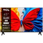 TCL 43" Inch Smart QLED Google Android TV//Full HD, Wi-Fi, Bluetooth, HDMI/USB, Netflix//YouTube+FREE TV Guard+BRACKET
