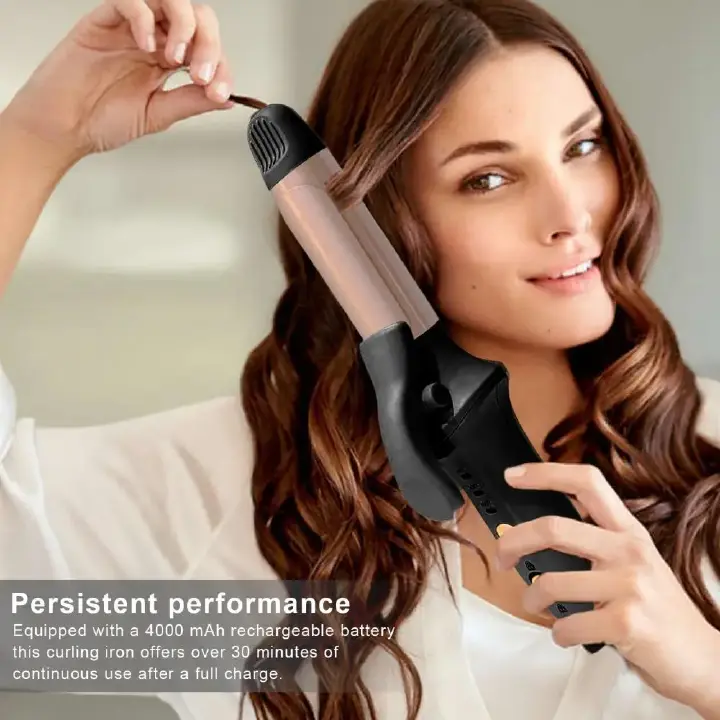 Hair straightener The New Wireless Curling Irons Straight Curling Dual-use Travel Portable Dormitory Multi-functional Curling Flat Iron Does Not Hurt Hair