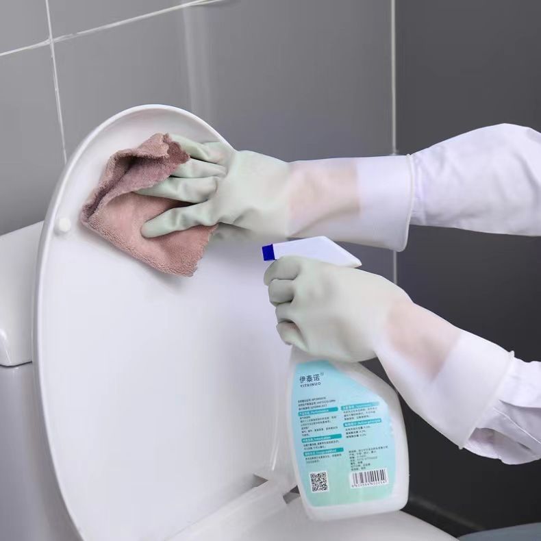 3 PAIRS Long Rubber Gloves Cleaning Dishwashing Kitchen Dish Washing Cooking Household Hand Dishwasher Bathroom Garden