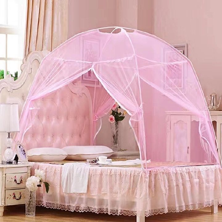 4*6 / 5*6 / 6*6  Portable Installation Easy Portable Installation Collapsible Household Drop Proof Encrypted Double Ventilated Bed Tent Mosquito Net