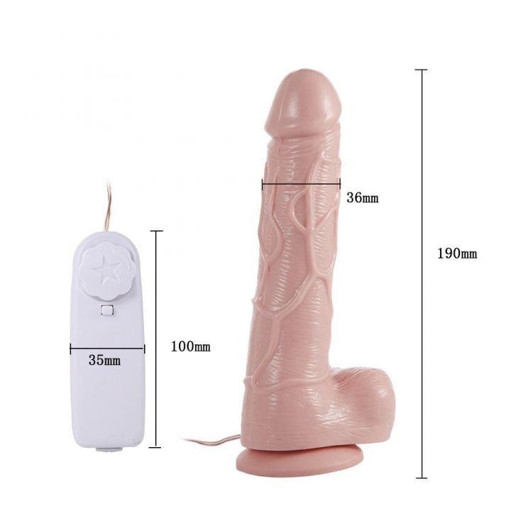 Powerful Big Silicone Dildo Vibrating Realistic Veined Cock Silicon Penis Vibrator Suction Cup Dong with Wire Control Masturbation Adult Sex Toys for Women Men Gift for Girlfriend Wife - image 2