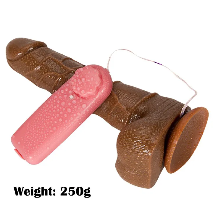 Powerful Big Silicone Dildo Vibrating Realistic Veined Cock Silicon Penis Vibrator Suction Cup Dong with Wire Control Masturbation Adult Sex Toys for Women Men Gift for Girlfriend Wife - image 3