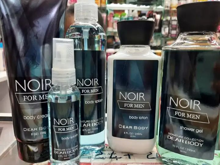 NOIR FOR MEN 4 in 1 Set Pump Lotion, Splash, Gel & Cream