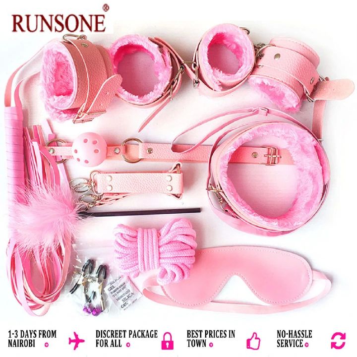 10pcs Pack Bondage Restraints BDSM Adult Sex Toys PU Leather Fetish Set Role Play Bed Game Handcuffs Mouth Ball Gag Foreplay Gift for Women Men Couples - image 14