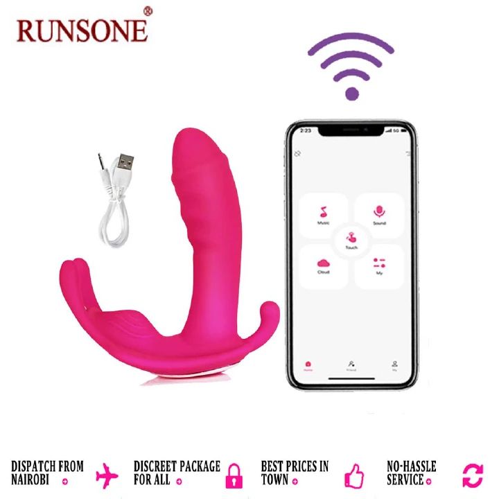 Wearable Dildo APP Remote Control Clitoral G Spot Butterfly Vibrator Dual Motors Anal Butt Plug Bluetooth Rechargeble Waterproof Adult Sex Toy for Couples Women Female Ladies Lesbian Solo Masturbation - image 9