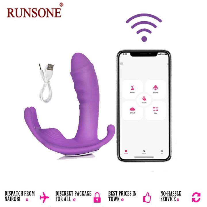 Wearable Dildo APP Remote Control Clitoral G Spot Butterfly Vibrator Dual Motors Anal Butt Plug Bluetooth Rechargeble Waterproof Adult Sex Toy for Couples Women Female Ladies Lesbian Solo Masturbation - image 10