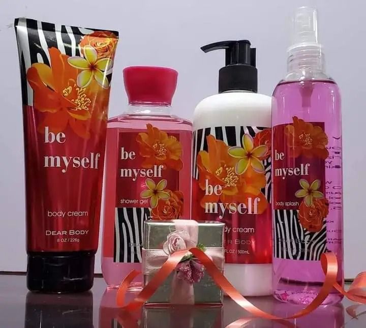 BE MYSELF 4 in 1 Set Pump Lotion, Splash, Gel & Cream