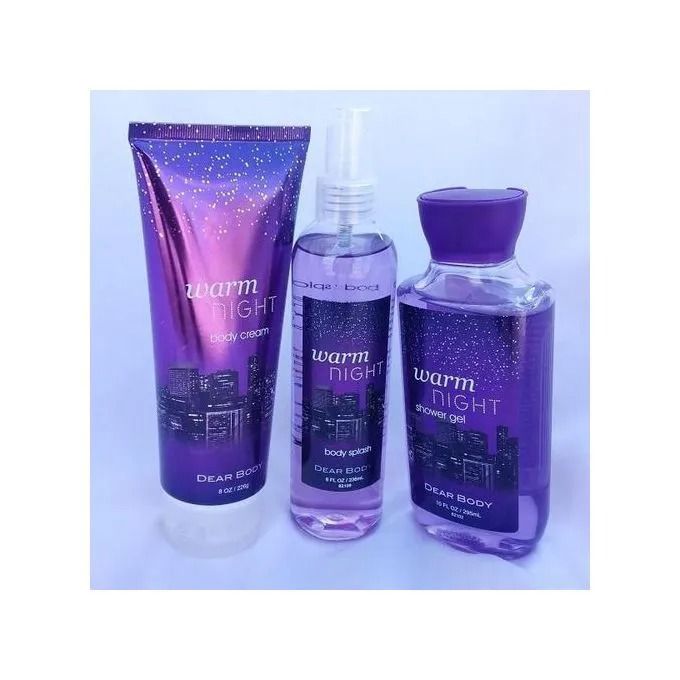 Dear Body Warm Night For Women 3in1 Shower Gel ,Body Splash & Cream
