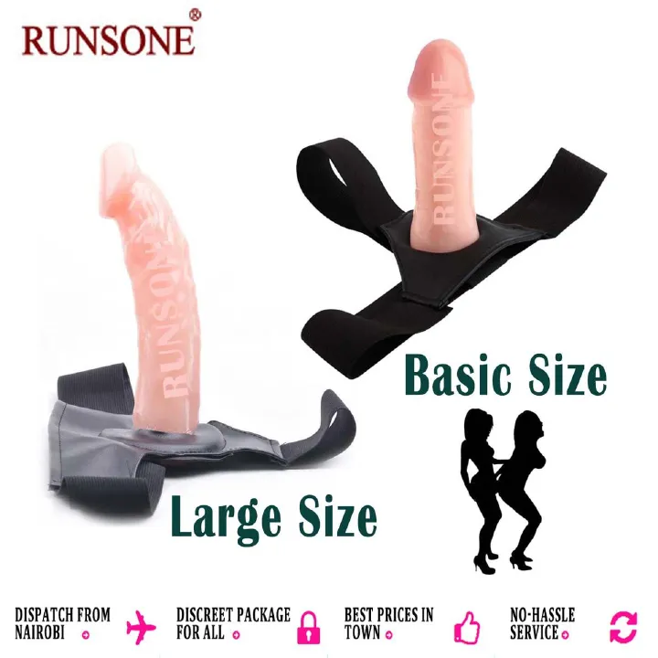 2 Sizes Strap on Realistic Hollow Dildo Large Basic Options Adjustable Chastity Belt Harness BDSM Bondage Sleeve Vagina Anal Plug Adult Play Sex Fetish Toys for Lesbian Couple Women Men - image 10