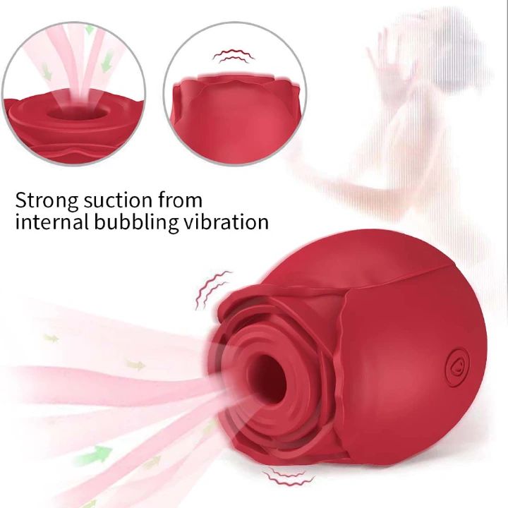 Women Rose Clitoris Sucking Vibrator Nipples Sucker Oral Stimulator Powerful Waterproof Rechargeable Adult Compact Foreplay Sex Toy Mini Massager Gift For Girlfriend Wife - image 8