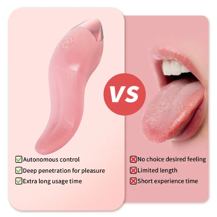 Female simulation tongue licking masturbator G-spot silent shock adult sexual climax toy tongue vibration clitoris posterior stimulation masturbator Sex Toys for sexual pleasure - image 3