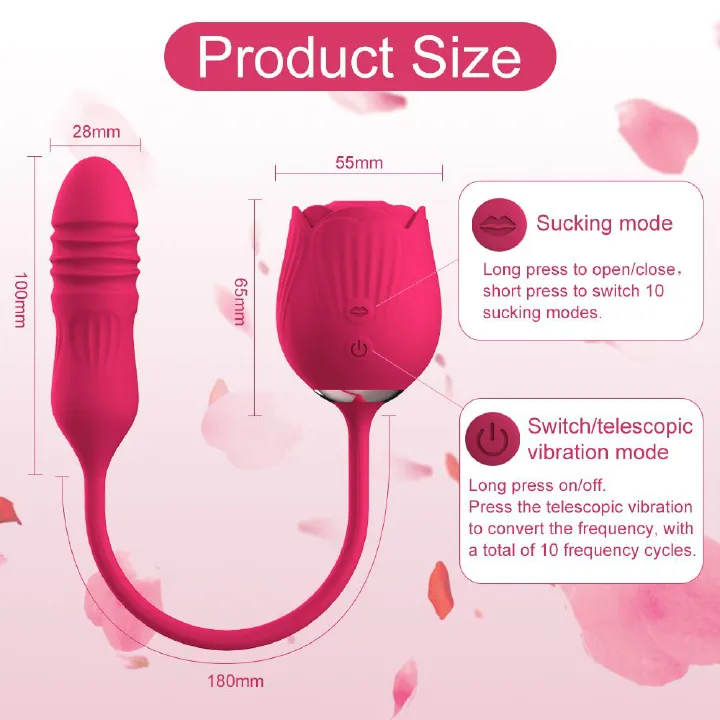 HOT SALE Rose Sex Toy For Ladies Sex Products For Women Sucking Vibration Female Licking Massage Masturbation sex toys adult gift #hua man ting2 - image 9