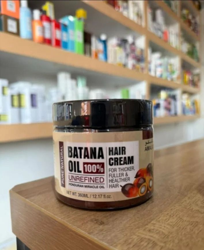 Batana Oil Unrefined Hair Cream 360ml – Deep Nourishing Hair Treatment Cream for Thicker, Fuller & Healthier Hair Growth, Moisturizing Scalp & Strengthening Hair Roots