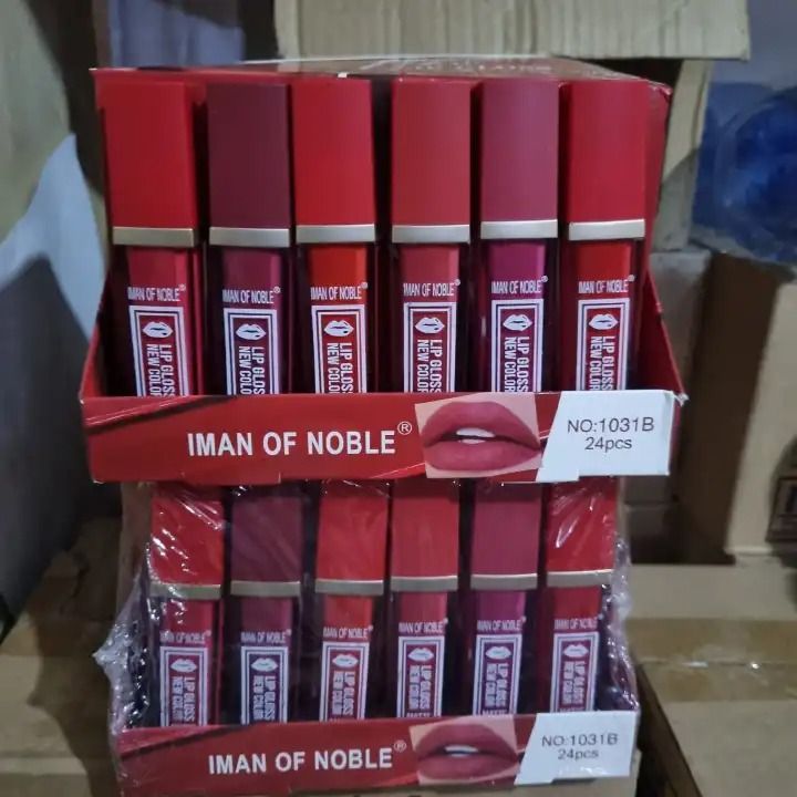 6 Pcs iMan of Noble Moisturising Hi Shine Lip Gloss 24pcs with Display Tray (various shade) Plumping and Moisturizing Plumping and Moisturizing Non-sticky & Non-watery Natural Healthy Lipgloss