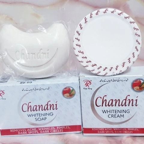 2 Pack Chadni Whitening Cream And Soap 2 Set All Day Night Usage Cream For Skin Brightening Pigmentation Removal Daily Care Skin Care Sets For Women & Men Natural Skin Care