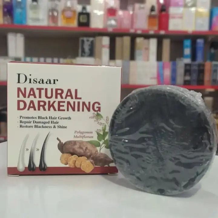 Disaar Ginseng Black Soap Promotes Anti-Grey Hair Darkening Repairs Damaged Hair and Enhances Black Hair Growth Products Basic Cleaning, Hair Natural Darkening