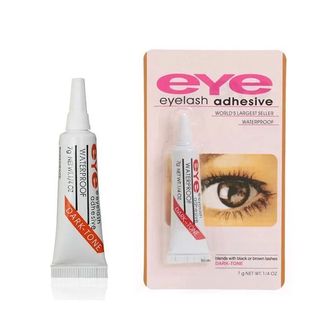 2Pcs Eye Lash Adhesive Glue Dark Tone Waterproof Eye Lashes Glue Makeup Tools