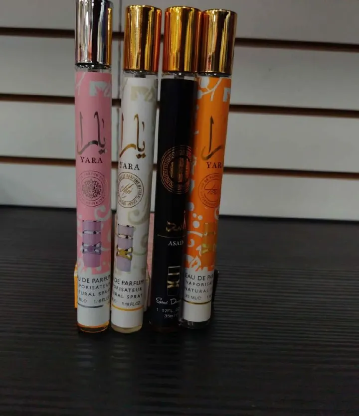OFFER! 1pc 35ml YARA PINK/ASAD/ YARA ORANGE/ YARA WHITE /Yara candy Travel Perfume – Sweet & Fresh Long-Lasting Fragrance for Men & Women (Lattafa Perfumes: Yara, Asad, Mayar or Khamrah/Soft)