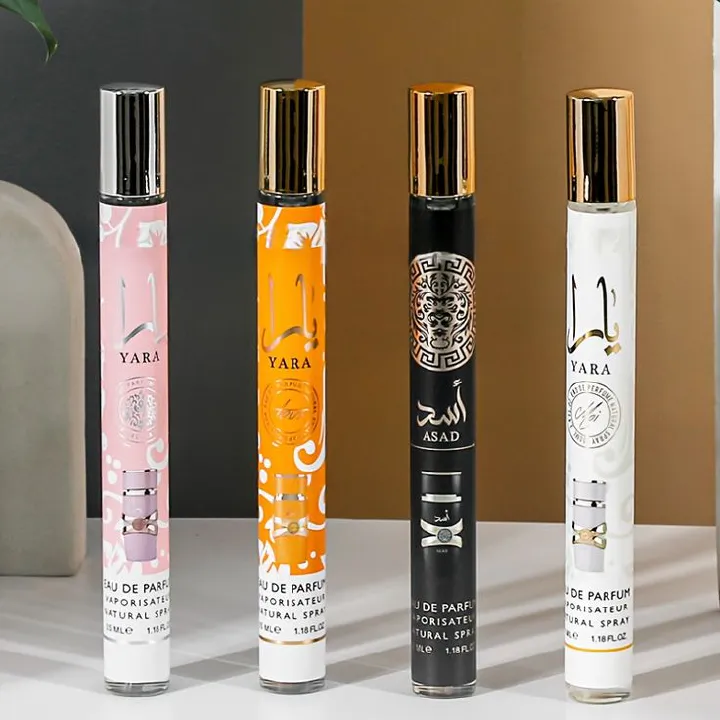 OFFER! 6pcs 35ml LATTAFA YARA & ASAD EDP Arabic pen perfume, sweet and fresh long-lasting fragrance for men and women[
