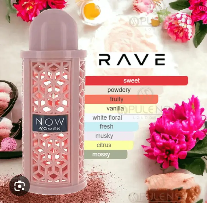 3PCS WOMEN'S ARABIC DEODORANT SPRAY - NOW WOMEN BY RAVE DEODRANT SPRAY + MAYAR DEODRANT SPRAY + YARA PINK DEODRANT SPRAY . SMELL LIKE BOSS ON A LOW BUDGET