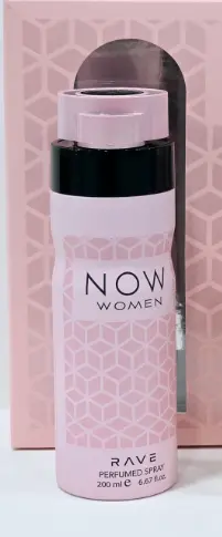 Rave now women perfumed body spray 200ml floral fruity pink edition by Lattafa
