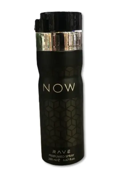 Lattafa perfumes collections Rave now 200ml Random body spray Now Black/Now rouge red/Now pink/Now Intense Blue/Now White featuring pistachio, salted caramel, floral vanilla & jasmine petals