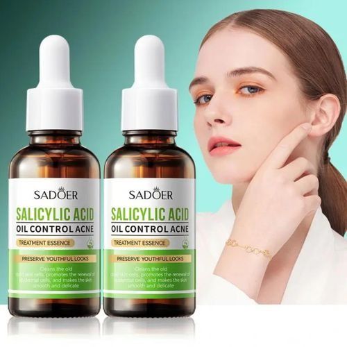 SADOER Salicylic Acid Serum For Face Shrink Pores, Gentle Exfoliating, Salicylic Acid For Anti Acne, Pimple, Spot, Blackhead Salicylic Acid Acne Treatment Essence_30ml
