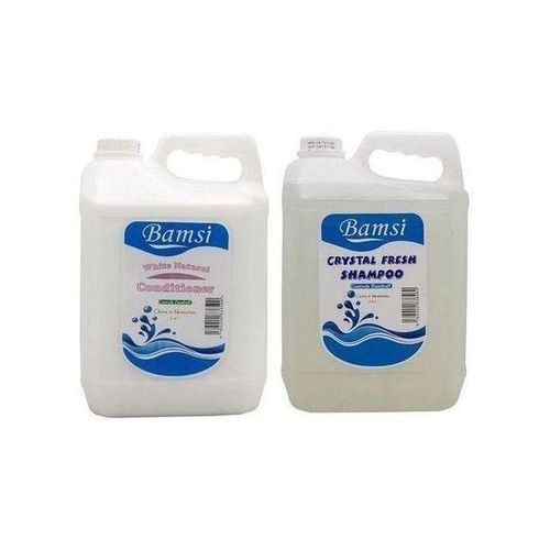 Bamsi crystal fresh hair shampoo 5ltres + hair moisturizing conditioner 5 litres