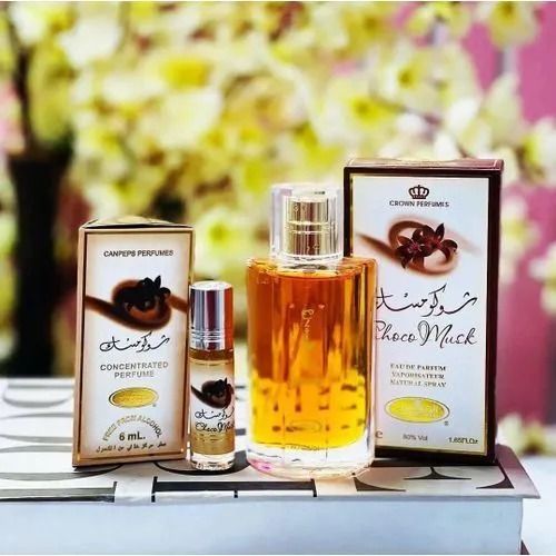 OFFER! Al Rehab Choco Musk Crown Perfumes 50ml & Choco musk perfume oIl 6ml