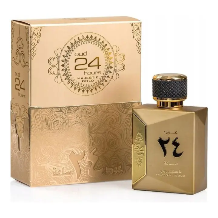Oud 24 Hrs (Black) or Oud 24 Hrs Majestic Gold | Woody OUD Colognes for Men | Last Longest - 24Hrs | Beast Mode Projection | Masculine Arabic Perfumes. Marashi ya Wanaume. # New Year Sale Deal, 2026