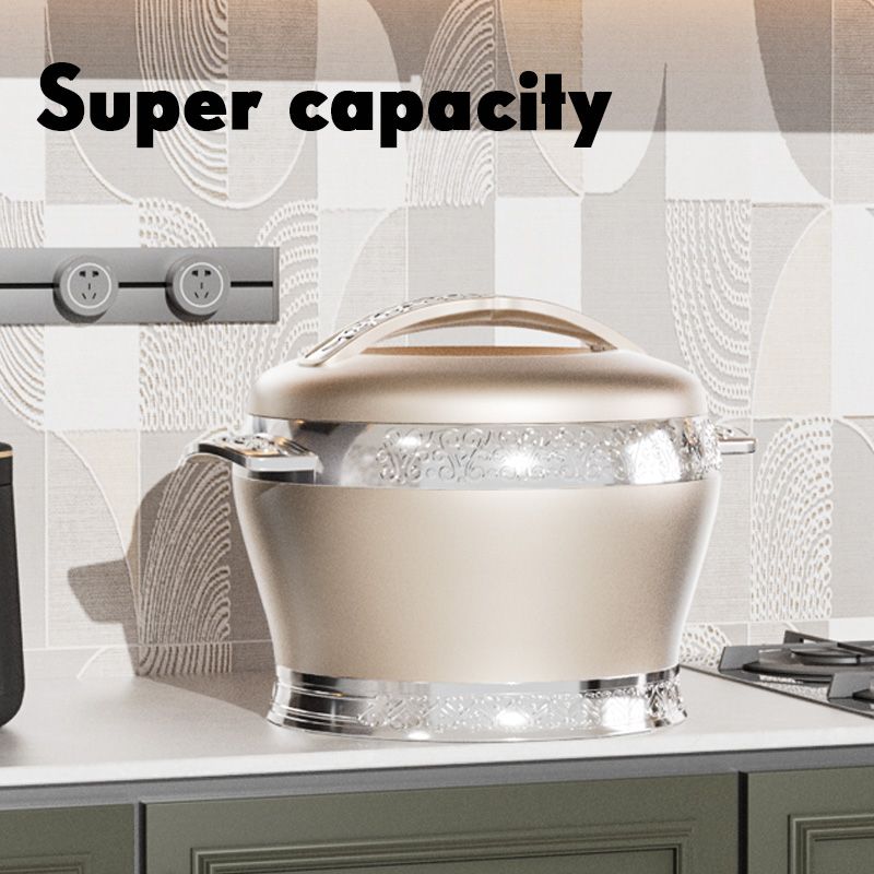 Jamespot 3 PCS Set High Quality Stainless Steel  Insulated Casserole Hot Pot  Insulated Serving Bowl With Lid  Food Warmer -  2.5 L / 4.5L / 6.5 L