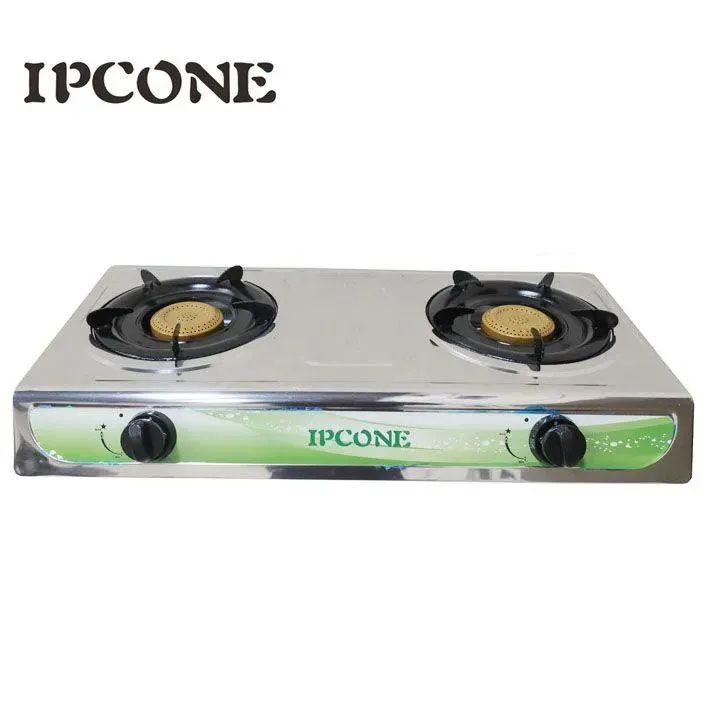 IPCONE Stainless Steel Gas Cooker Double Burner Gas stove Auto Ignition