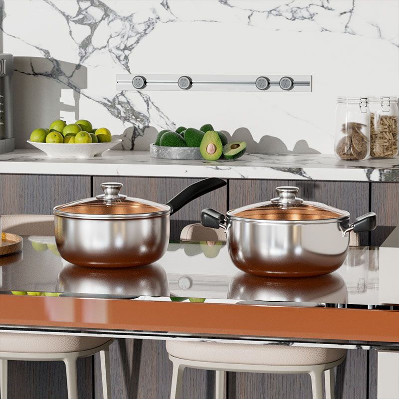 【Promotion】Jamespot 10PCS Stainless steel  Pot Set(5pcs pots +5pcs lids) Cookware Set Cooking Pots Sufuria（16/18/20/22/24cm)