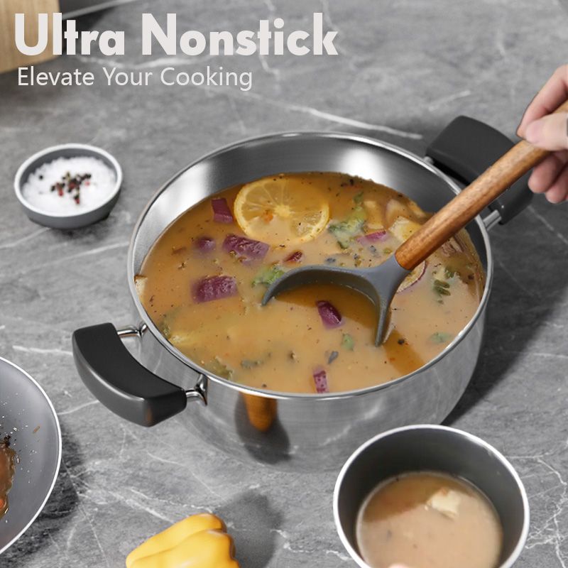 【Promotion】Jamespot 10PCS Stainless steel  Pot Set(5pcs pots +5pcs lids) Cookware Set Cooking Pots Sufuria（16/18/20/22/24cm)