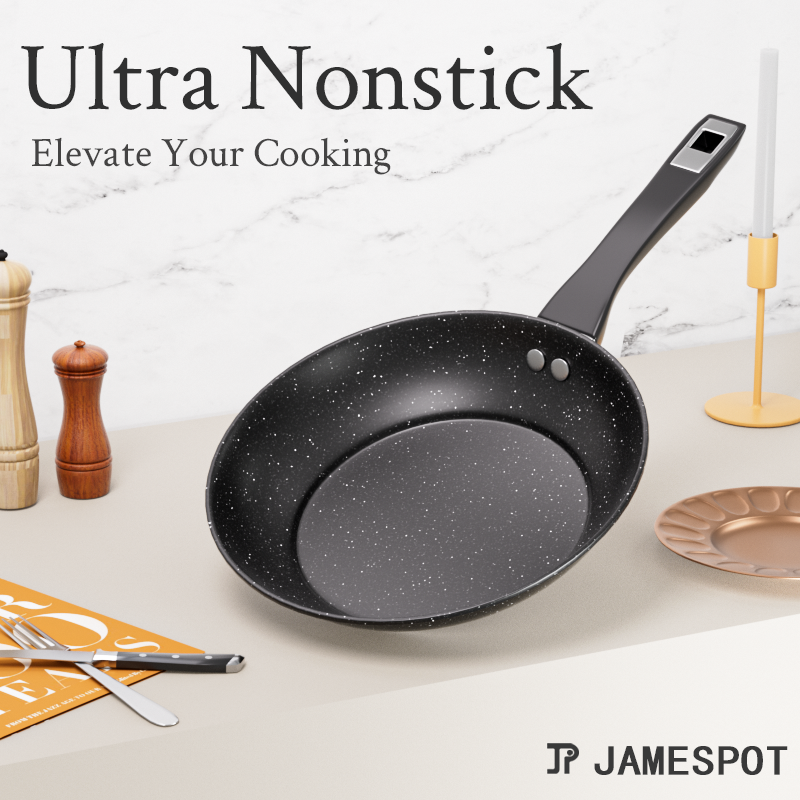 24CM Nonstick Iron Pan Cooking Pots Sufuria  Suitable for Induction Cookers  (Noted :Clean with a Sponge Brush,Use silicone or wooden tools)