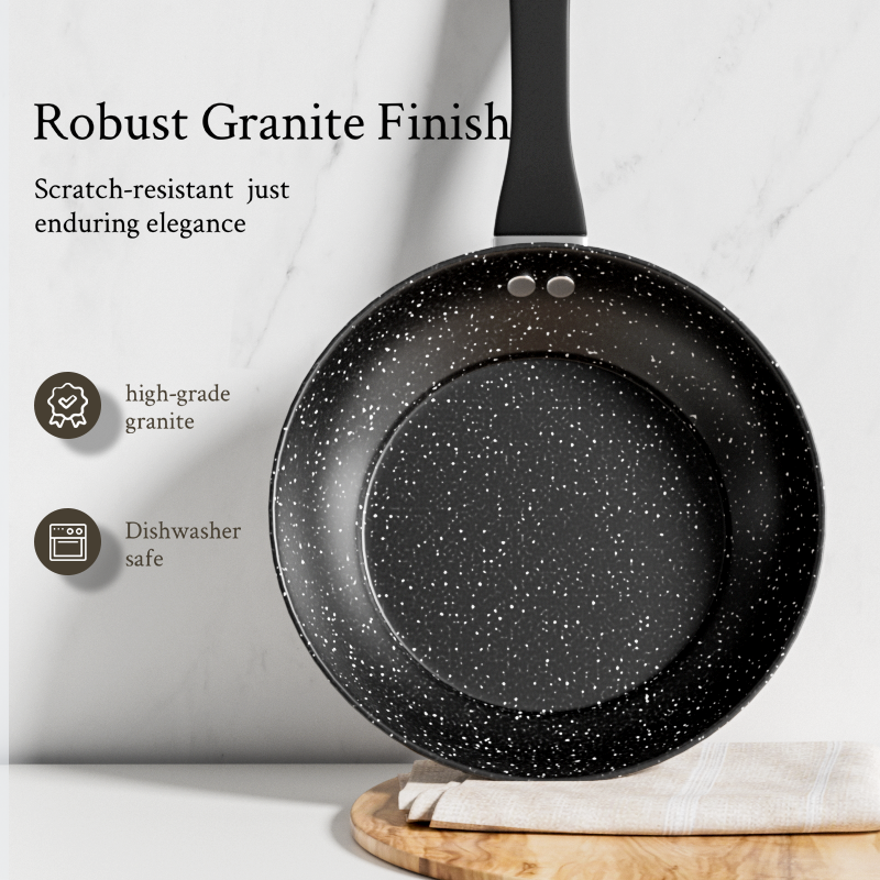 24CM Nonstick Iron Pan Cooking Pots Sufuria  Suitable for Induction Cookers  (Noted :Clean with a Sponge Brush,Use silicone or wooden tools)