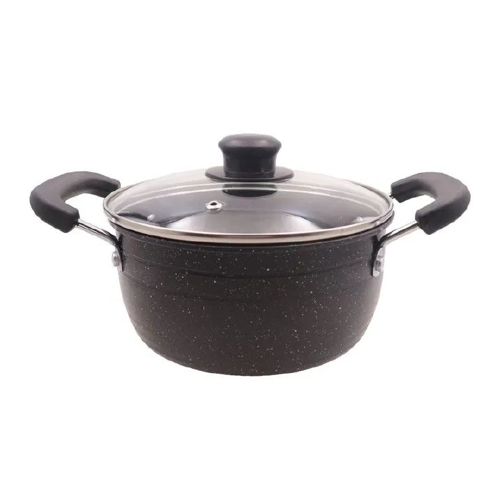 【Promotion】Jamespot Set of 11PCS  Die Cast Set Iron Non-stick Cookware Set Sufuria Set cooking pot set (5PCS 18/20/22/24/26cm Pots+5pcs Lids+1pc 24cm pan) Suitable for induction cookers