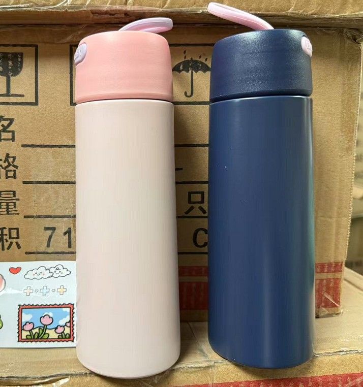 1PC  300ML Stainless Steel Large Capacity Metallic Thermos Vacuum Flask Portable Rope Climbing Sports Travel Cup Water