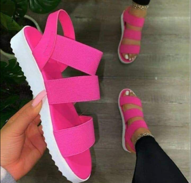 Karey B Synthetic Strap Block Sandals for Women.