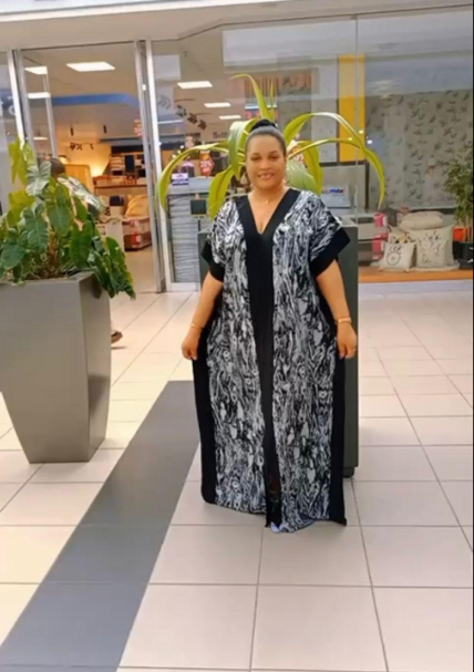 Fire Fire Kitenge  Kaftan Women Loose Long Sleeves Slit Patchwork Print Casual Long Dress
